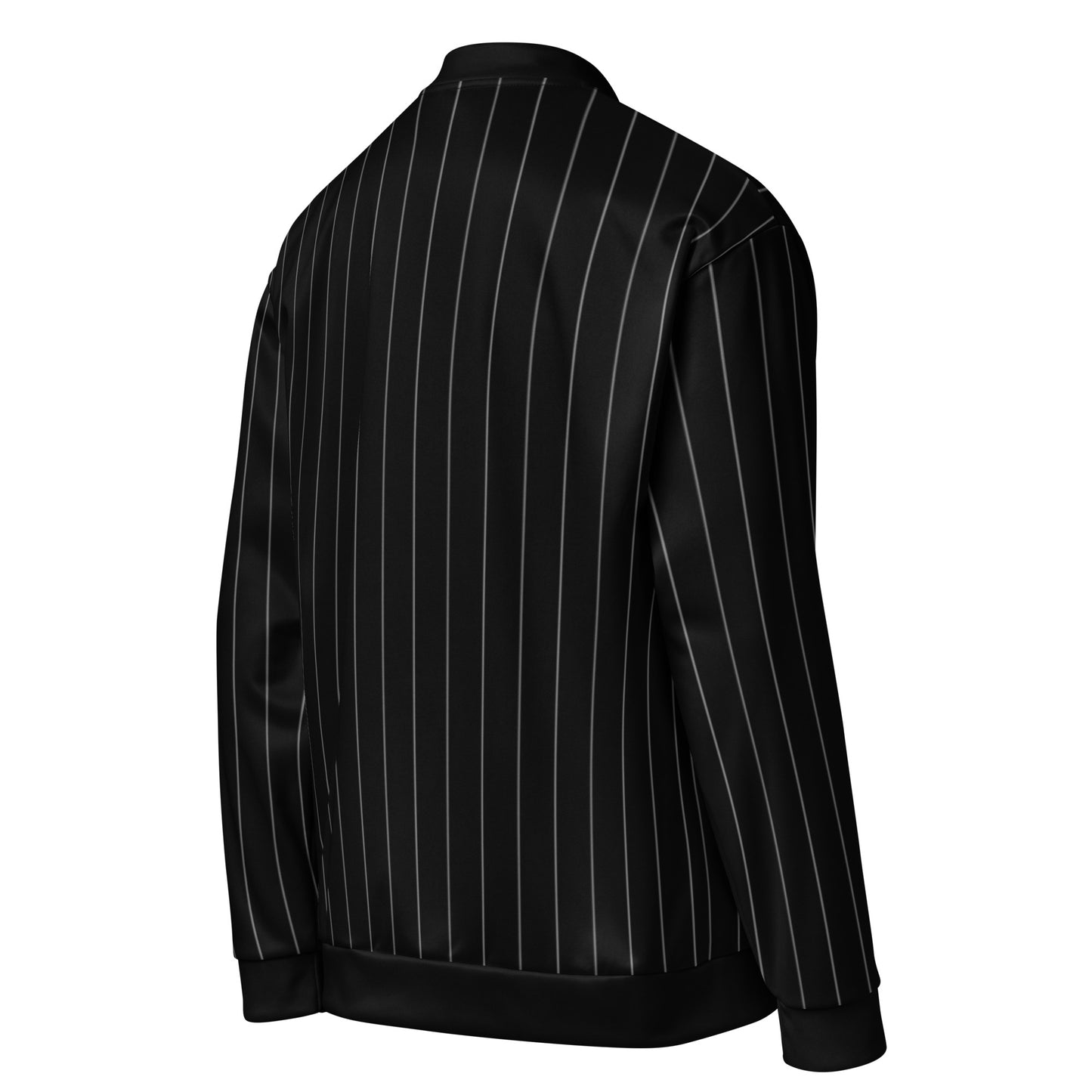 Black Pinstripe Bomber Jacket Unisex Teens Adults
