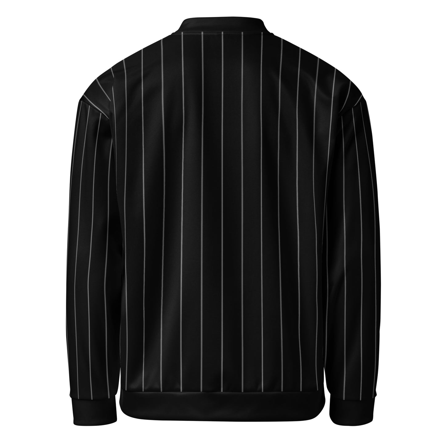 Black Pinstripe Bomber Jacket Unisex Teens Adults 2