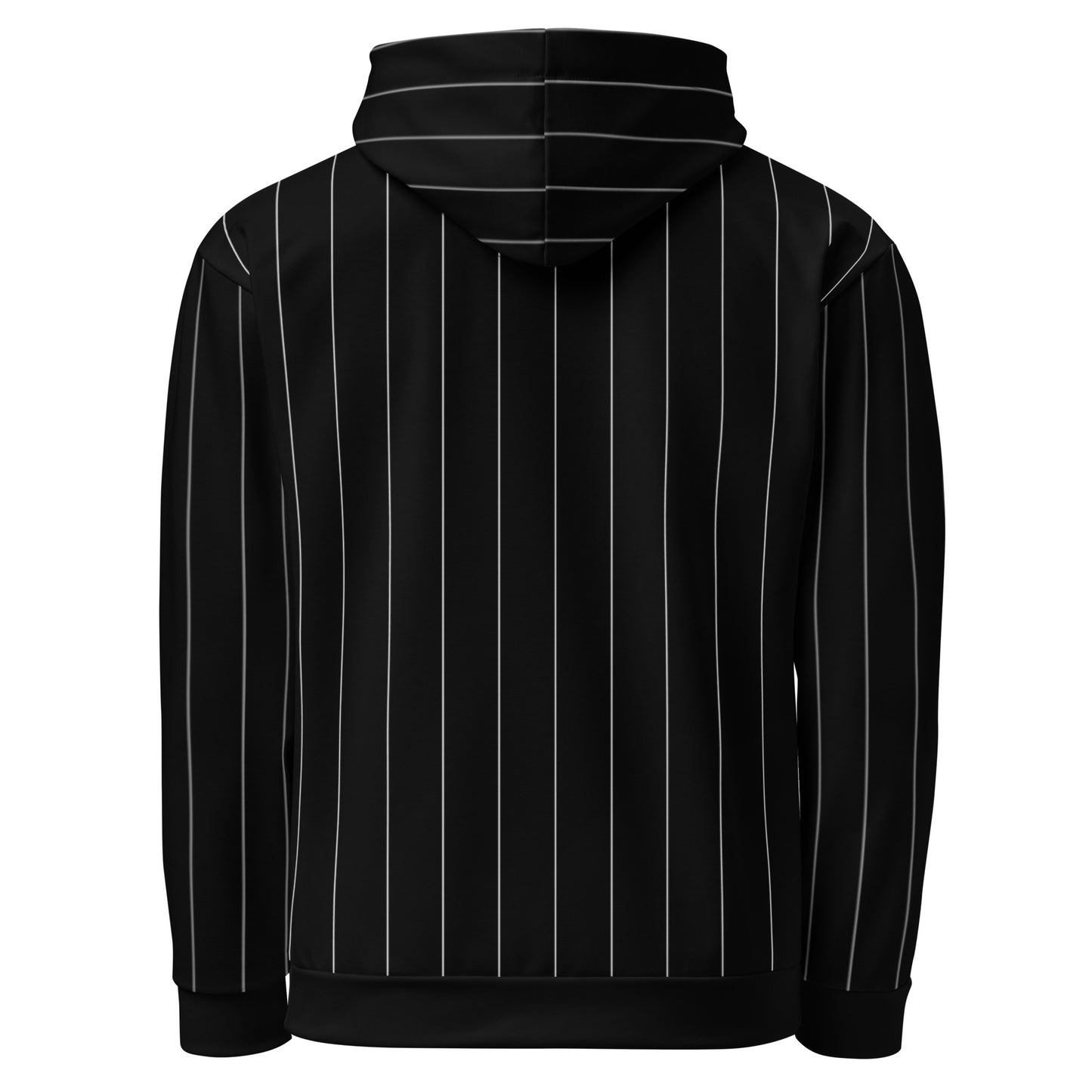 Black Pinstripe Hoodie Back 2