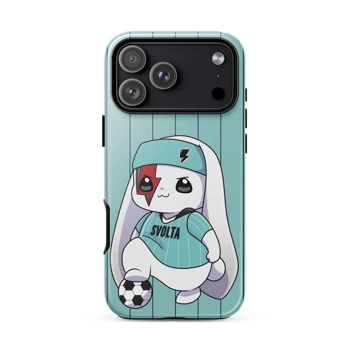 Rebel Soccer Bunny iPhone 17 Pro Max Case