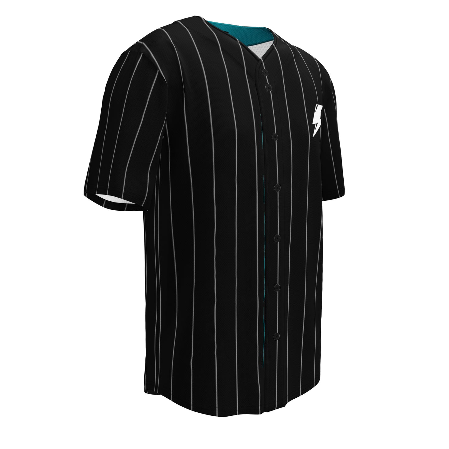 Svolta Black with White Pinstripes Los Angeles Baseball Jersey Front