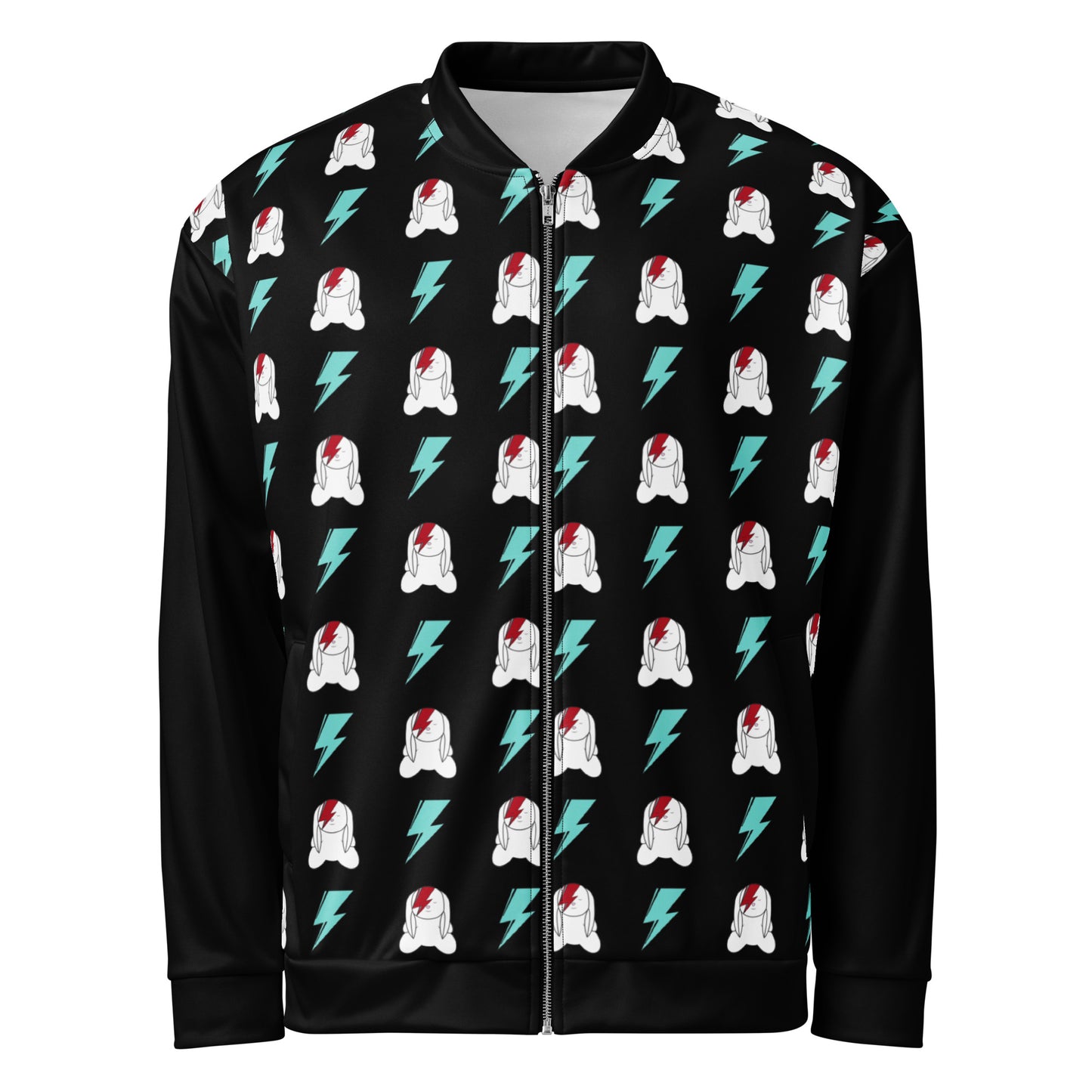 Svolta Bunnies and Bolts Unisex Bomber Jacket Front