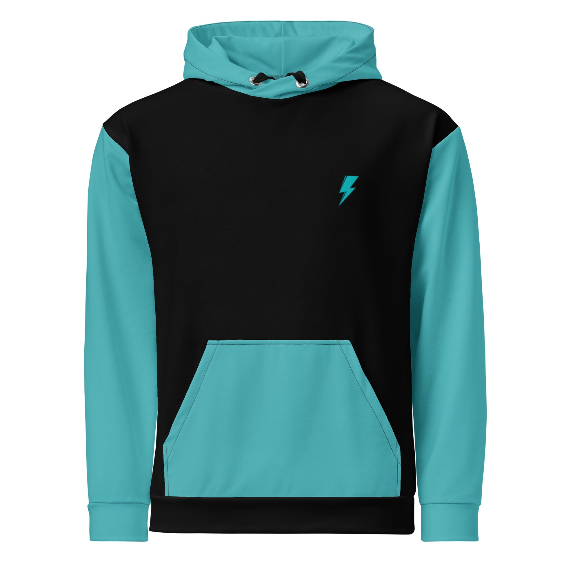 Svolta Colorblock Rainbow Bolts Hoodie Sweatshirt Front View