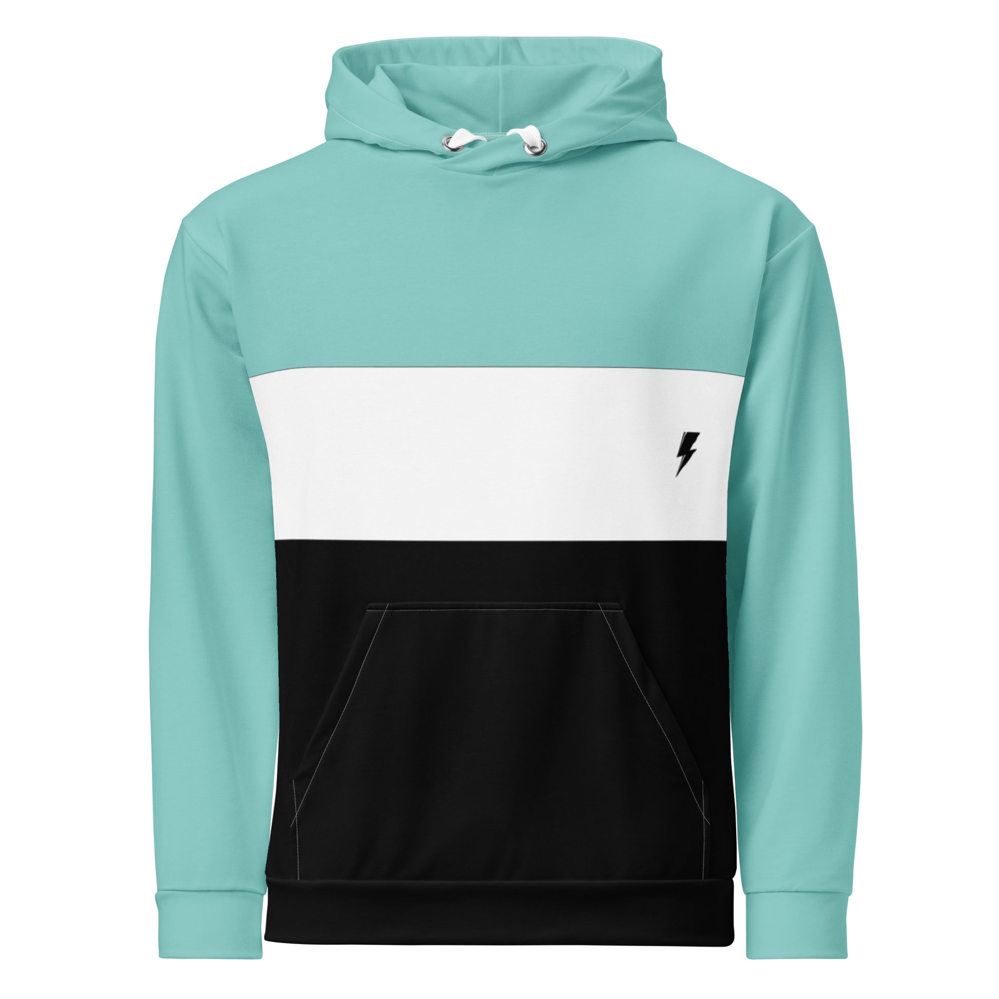 Svolta Colorblock Varsity Stripe Hoodie Sweatshirt Mint White Black Front