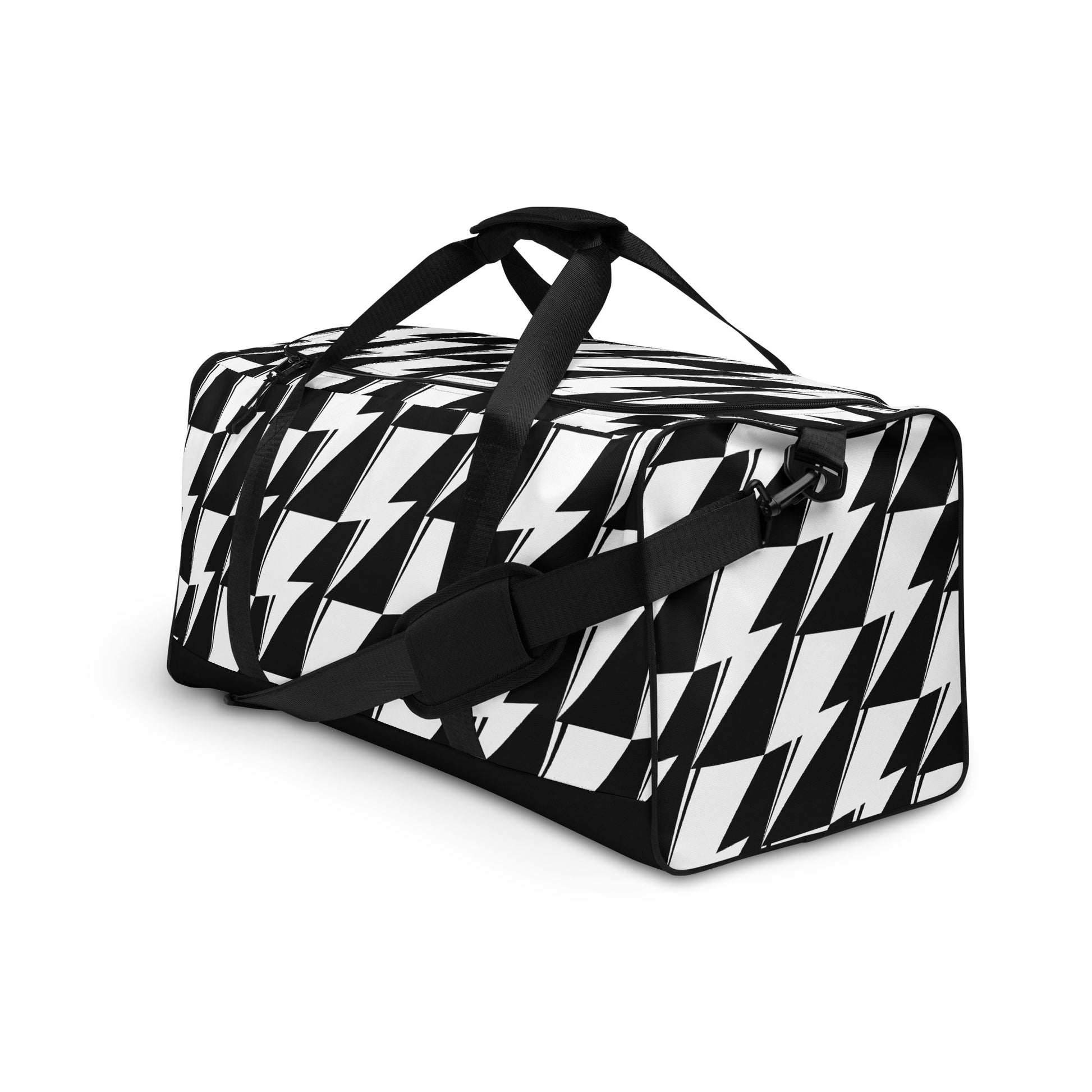 Svolta Signature Bolt Houndstooth Duffle Bag Angle