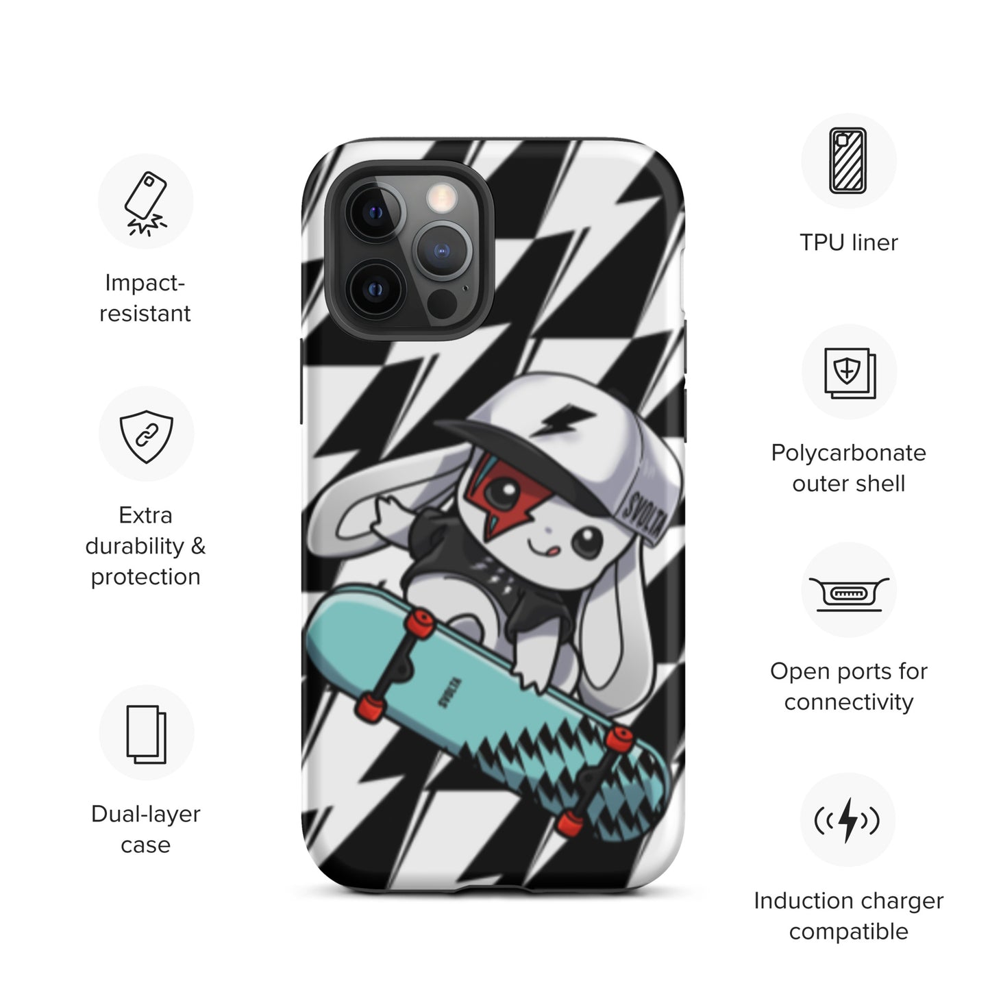 Svolta Skateboard Matte Tough Case for iPhone 12 Pro