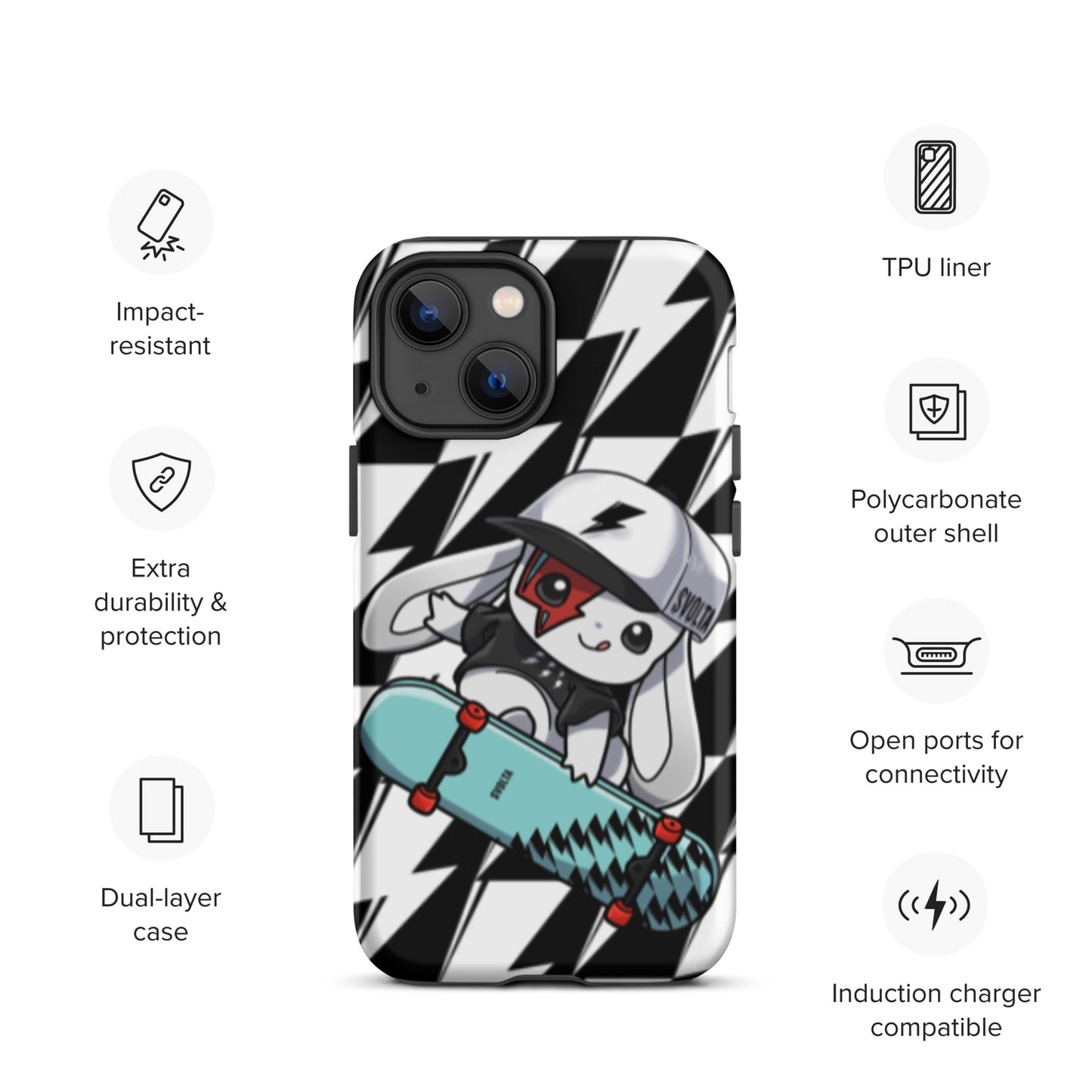 Svolta Skateboard Matte Tough Case for iPhone 13 Mini