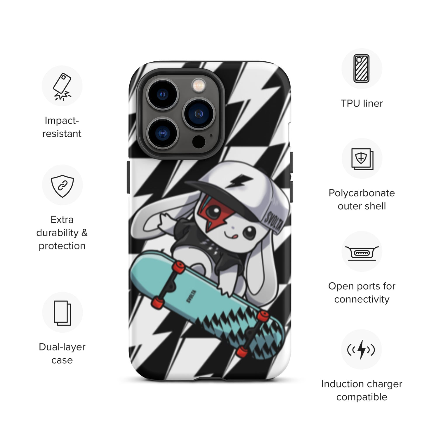 Svolta Skateboard Matte Tough Case for iPhone 13 Pro