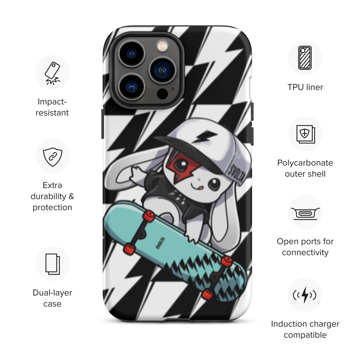 Svolta Skateboard Matte Tough Case for iPhone 13 Pro Max