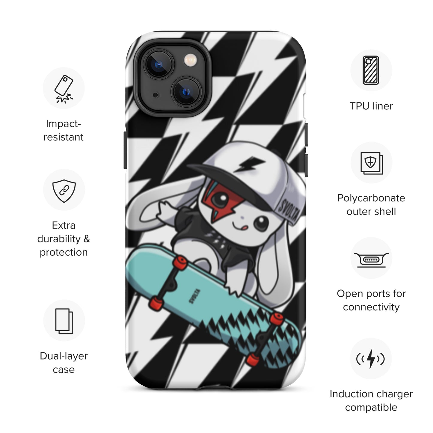 Svolta Skateboard Matte Tough Case for iPhone 14 Plus