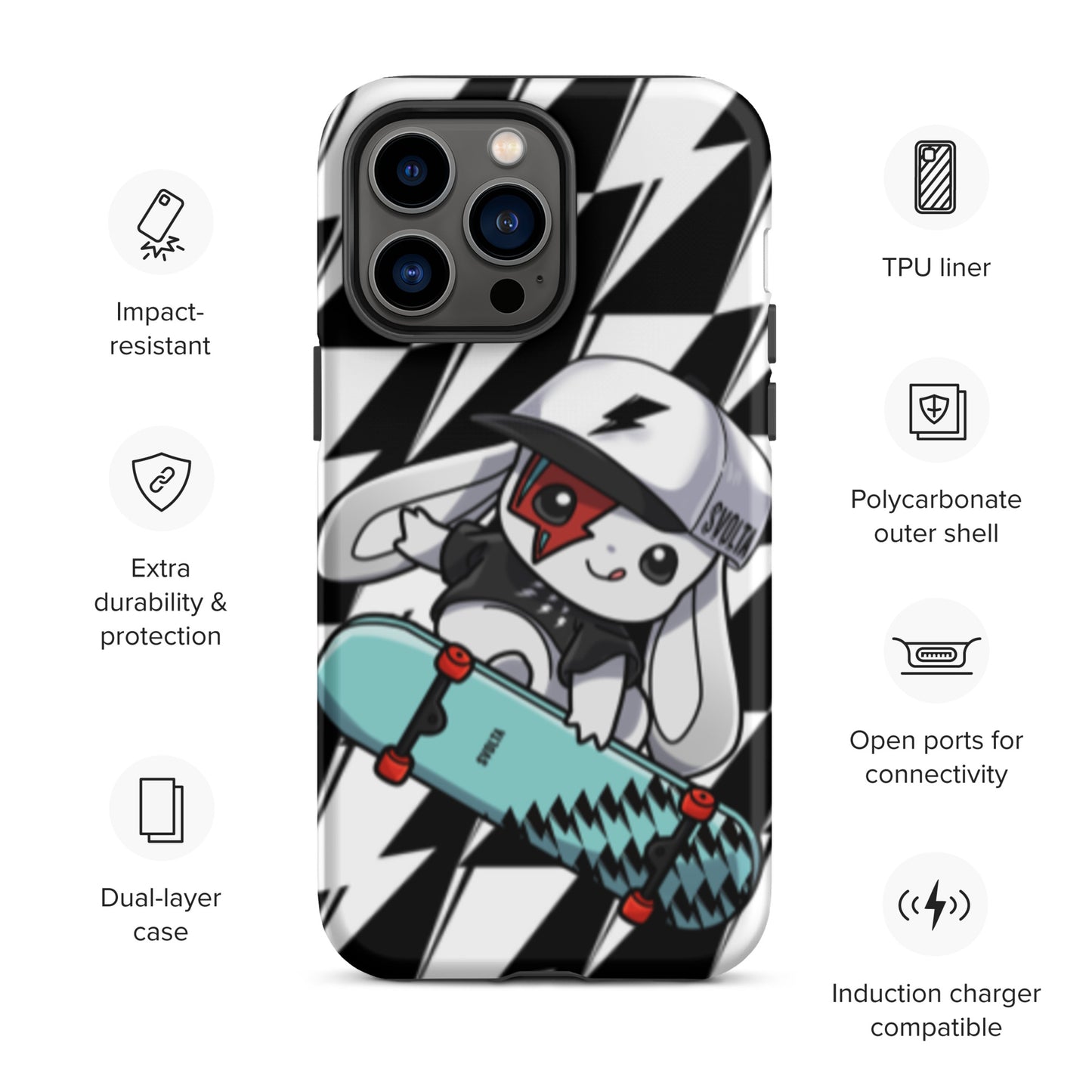 Svolta Skateboard Matte Tough Case for iPhone 14 Pro Max
