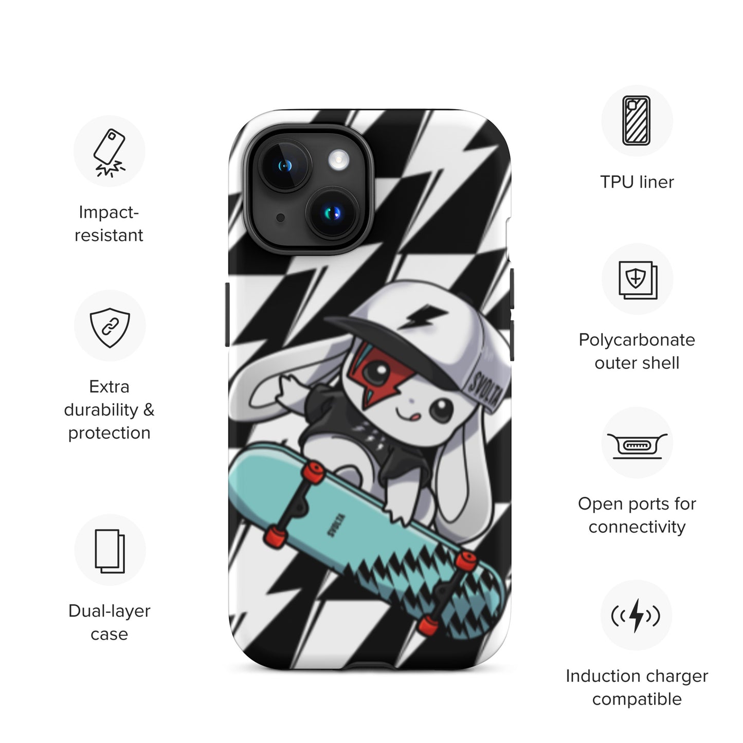 Svolta Skateboard Matte Tough Case for iPhone 15