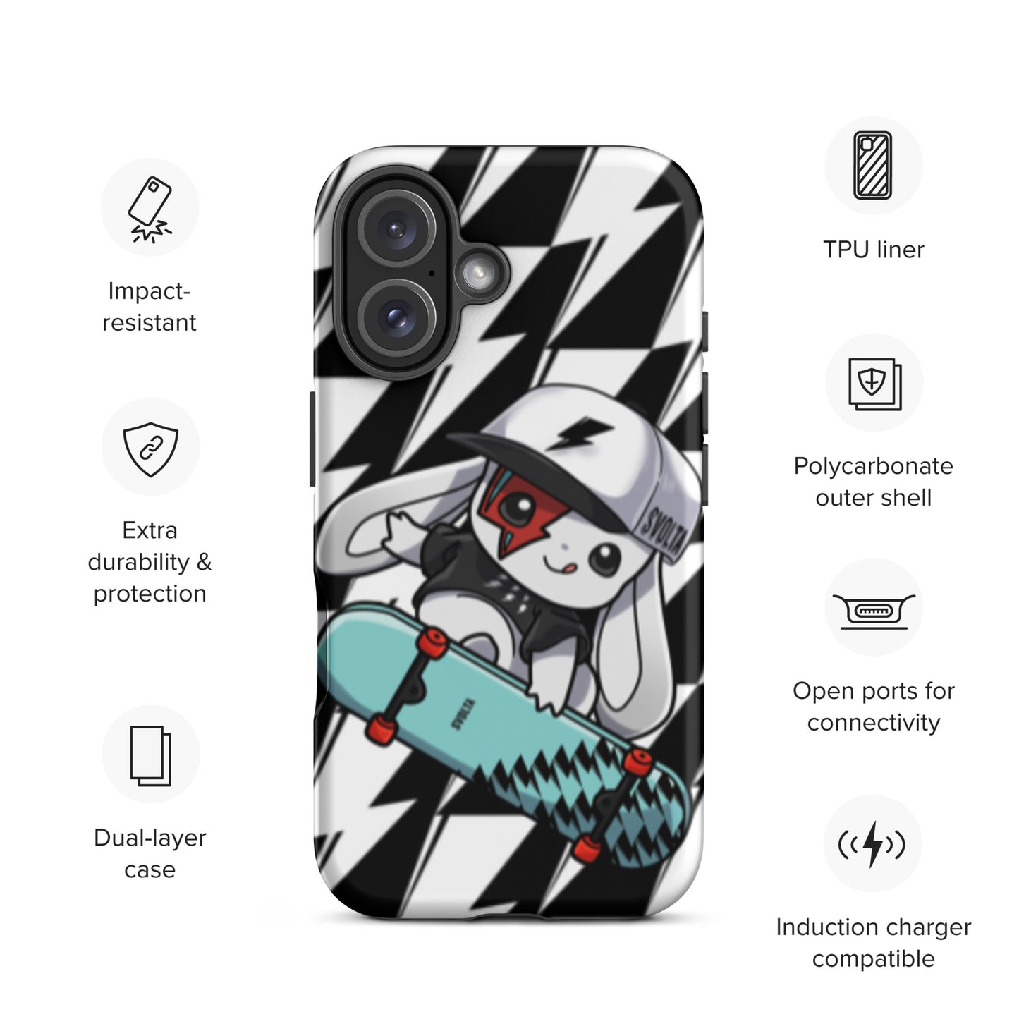 Svolta Skateboard Matte Tough Case for iPhone 16