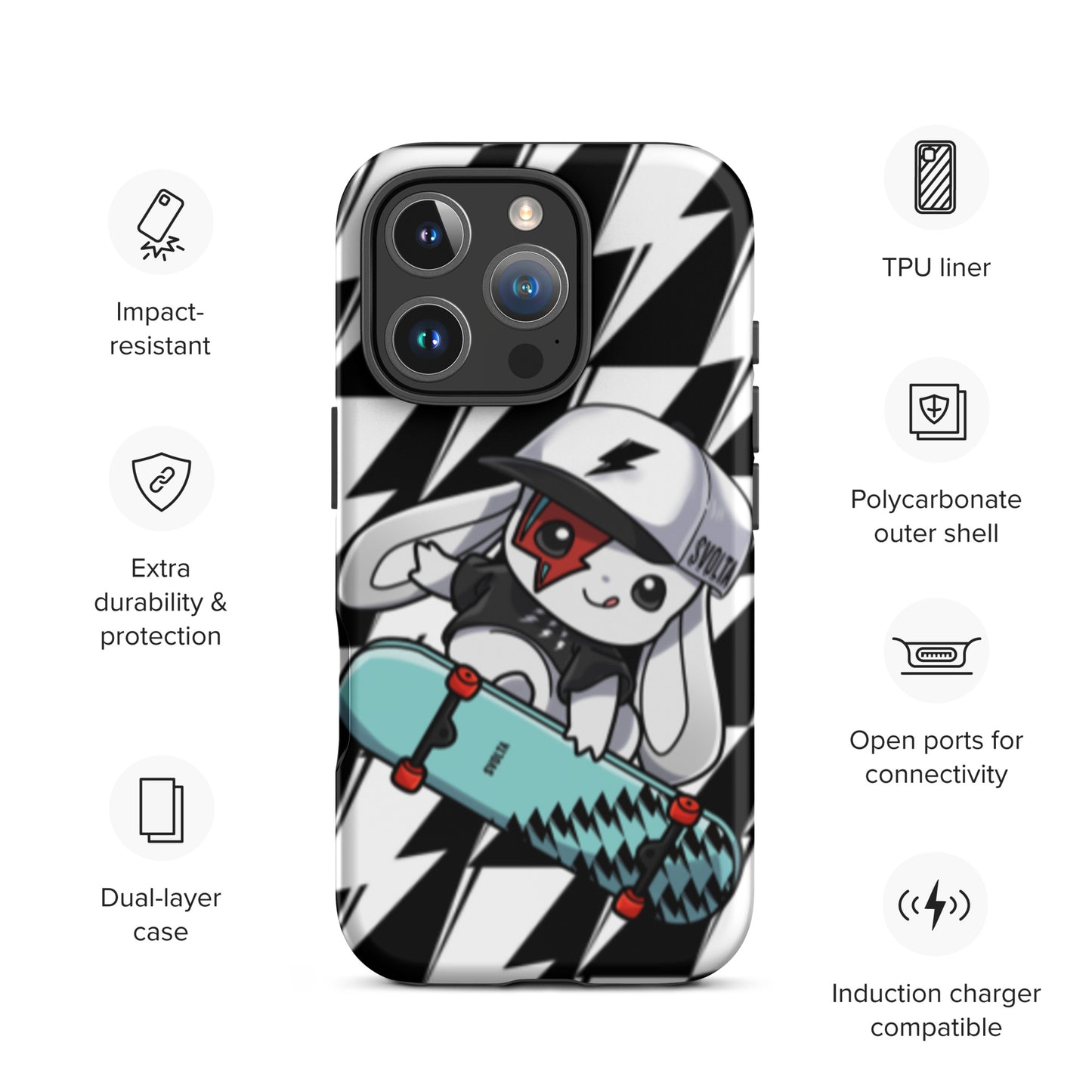 Svolta Skateboard Matte Tough Case for iPhone 16 Pro
