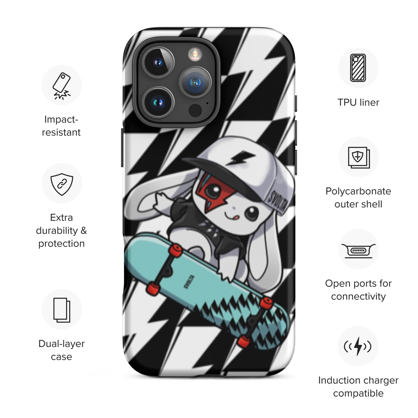 Svolta Skateboard Matte Tough Case for iPhone 16 Pro Max