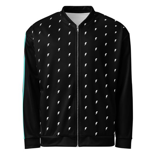 Svolta Tiny Bolts and Racing Stripes Unisex Bomber Jacket Front