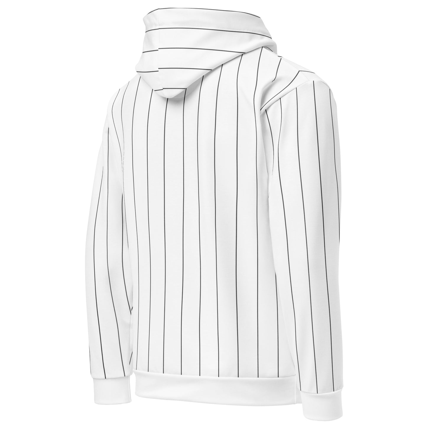 White Pinstripe Hoodie Back
