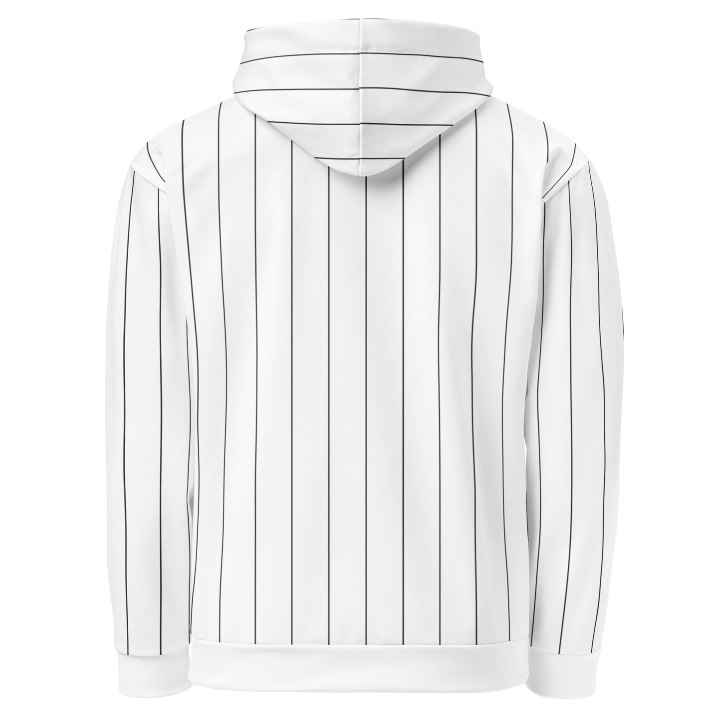 White Pinstripe Hoodie Back 2