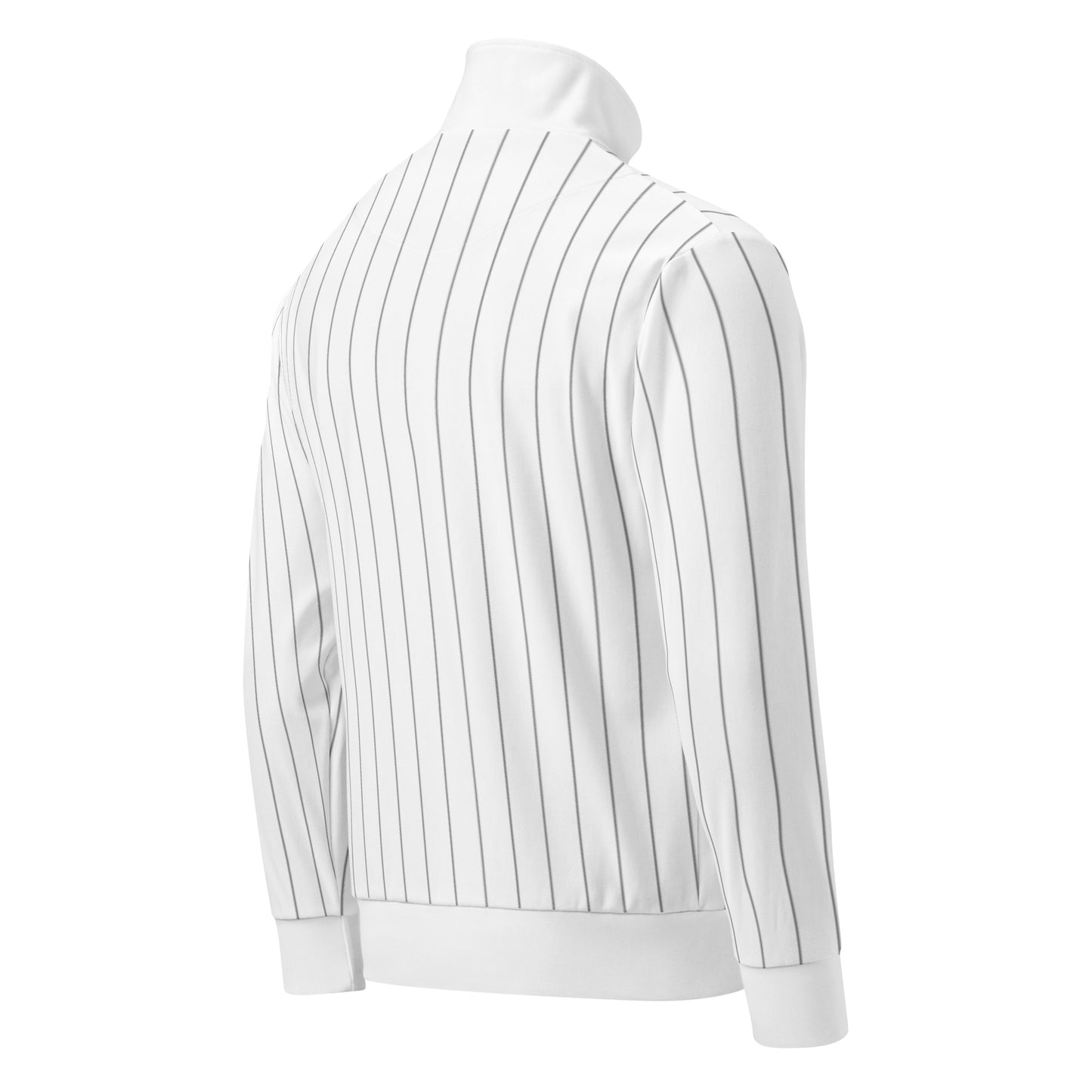 White Pinstripe Track Jacket Unisex Teens Adults