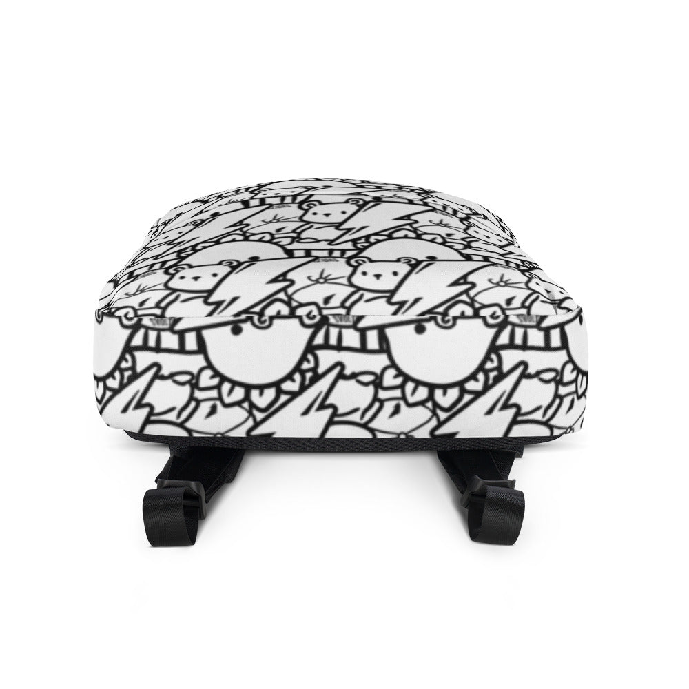 SVOLTA Classic Black & White Kawaii Backpack