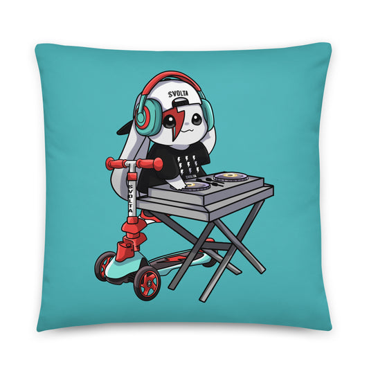 22"x22" Svolta DJ Accent Pillow in Aqua