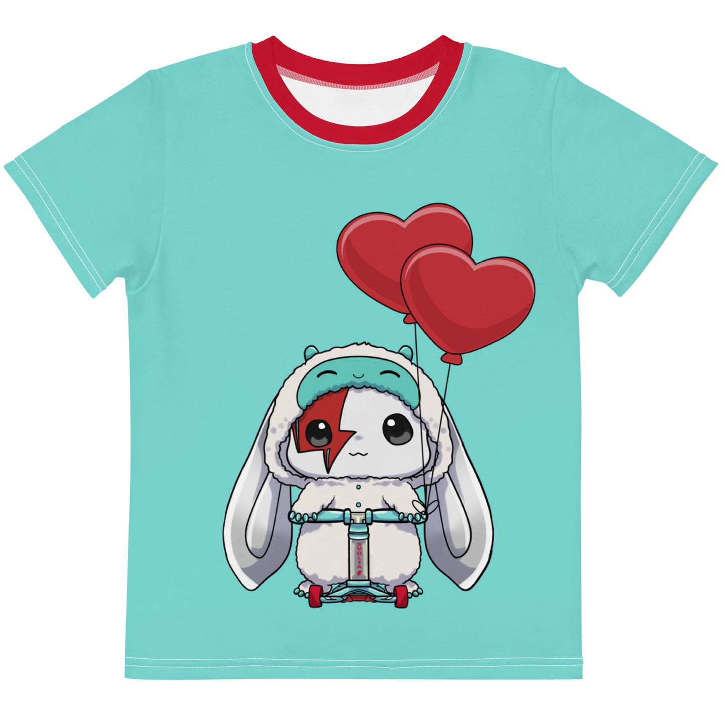 SVOLTA Kawaii Rebel Yeti Love T-shirt in Aqua, 2T-7 - Little Kids