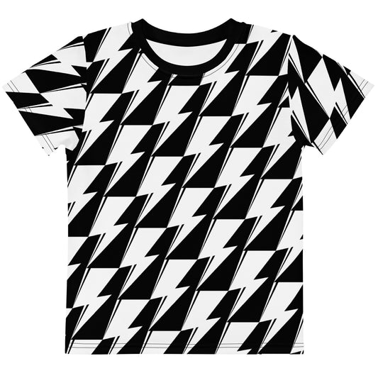 SVOLTA Black and White Bolt Houndstooth T-Shirt, 2T-7 - Toddler/Kids