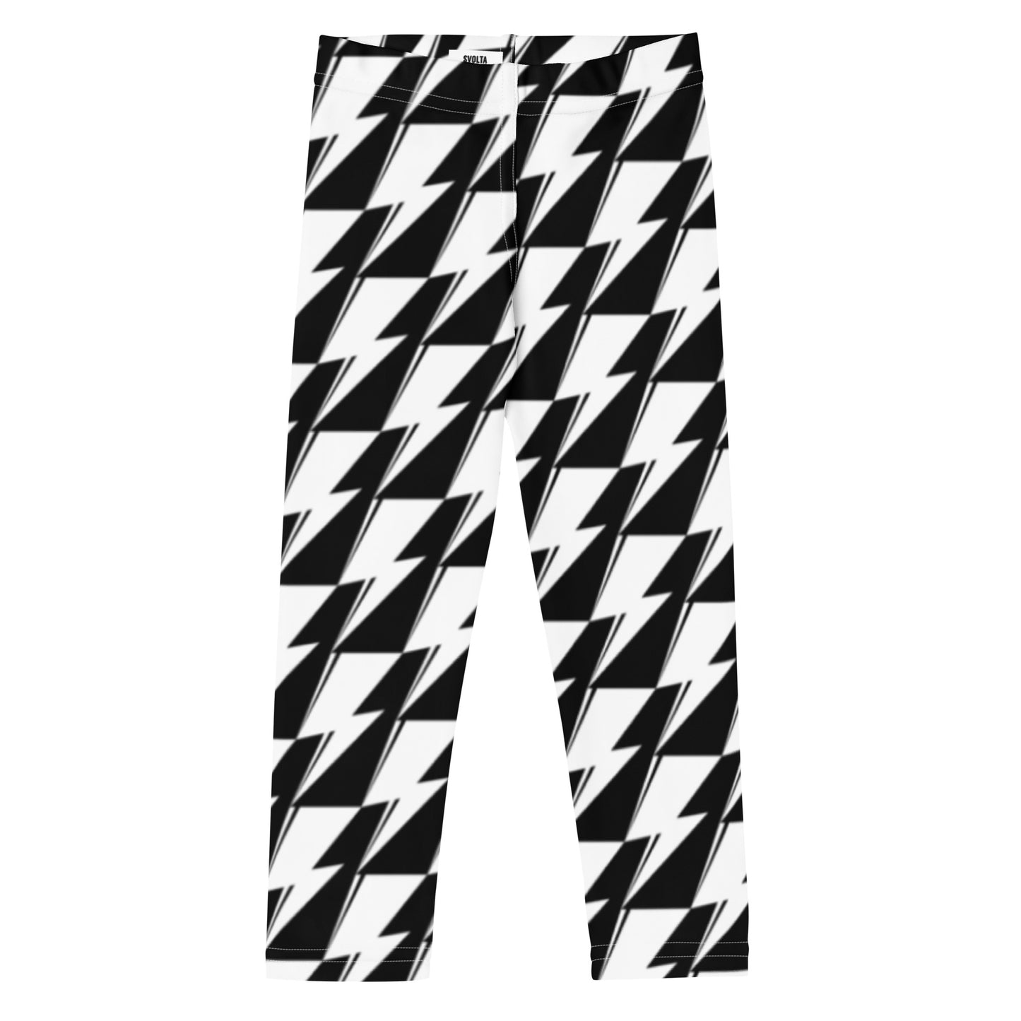 SVOLTA Black and White Bolt Houndstooth Leggings, 2T-7 - Toddler/Kids