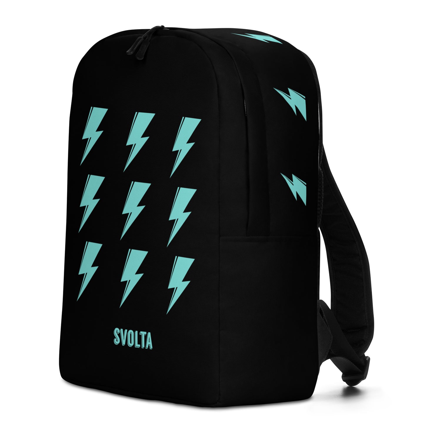 SVOLTA 9 Bolts Minimalist Backpack - Black and Aqua