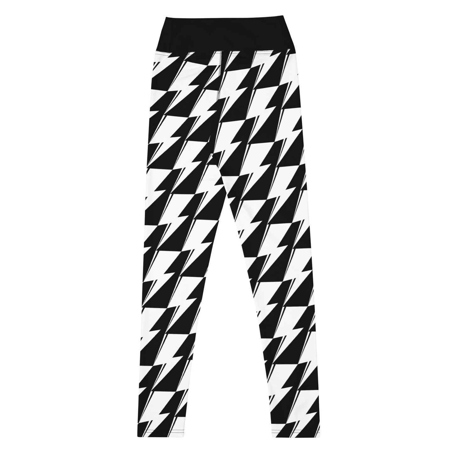 SVOLTA B/W Houndstooth Bolt Yoga Leggings, XS-XL - Adult