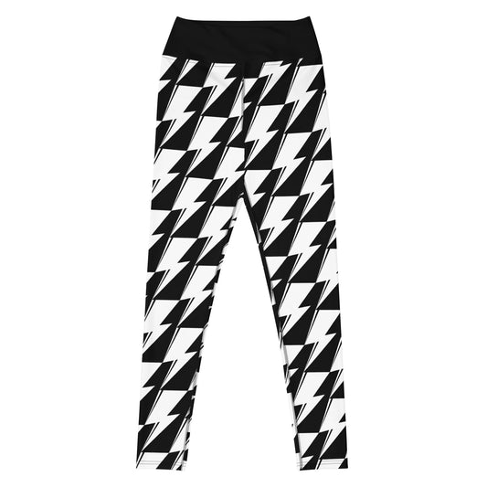 SVOLTA B/W Houndstooth Bolt Yoga Leggings, XS-XL - Adult