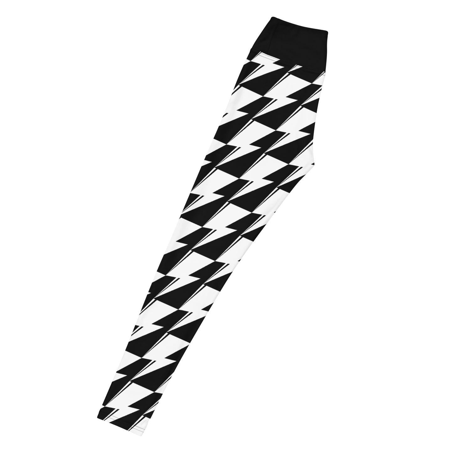 SVOLTA B/W Houndstooth Bolt Yoga Leggings, XS-XL - Adult