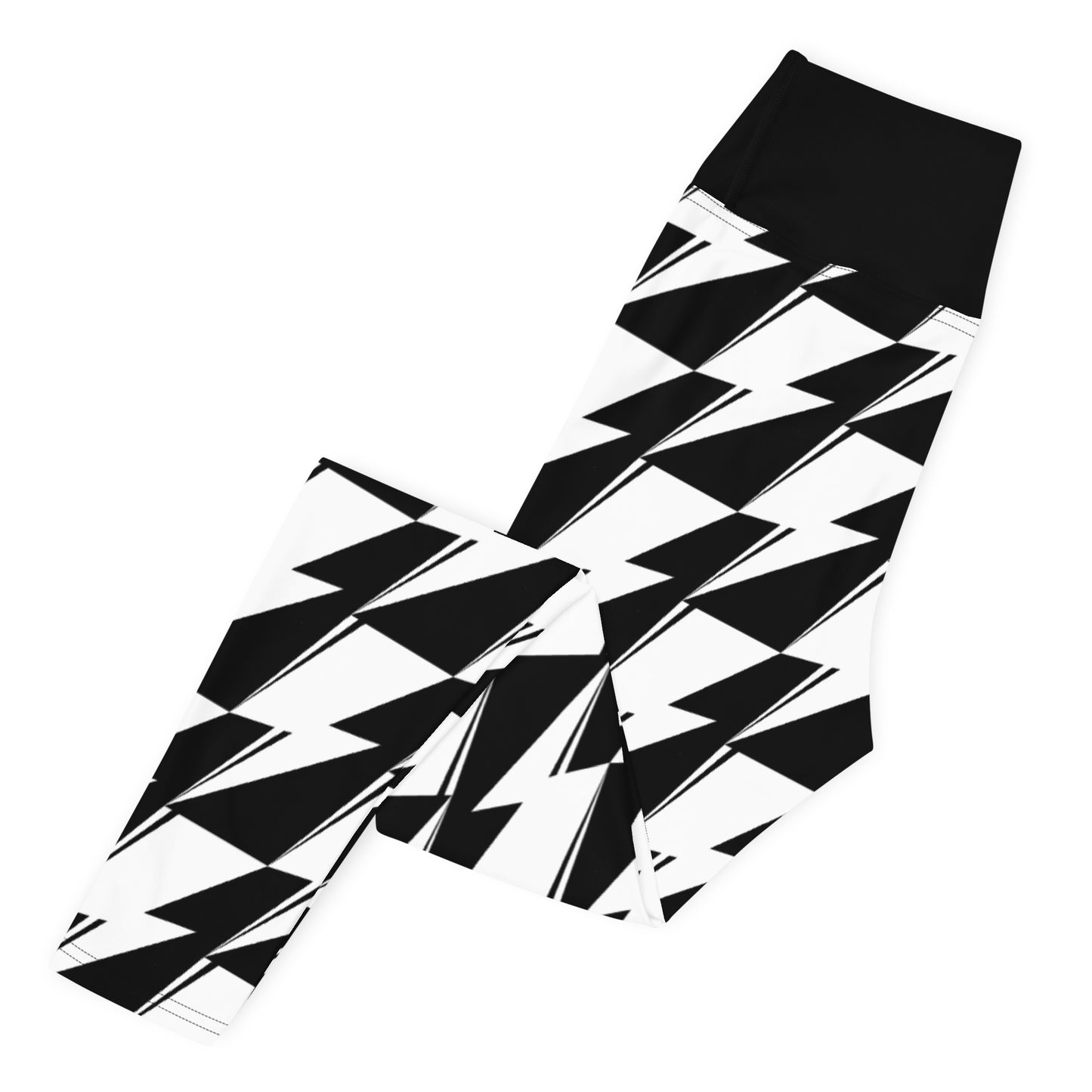 SVOLTA B/W Houndstooth Bolt Yoga Leggings, XS-XL - Adult