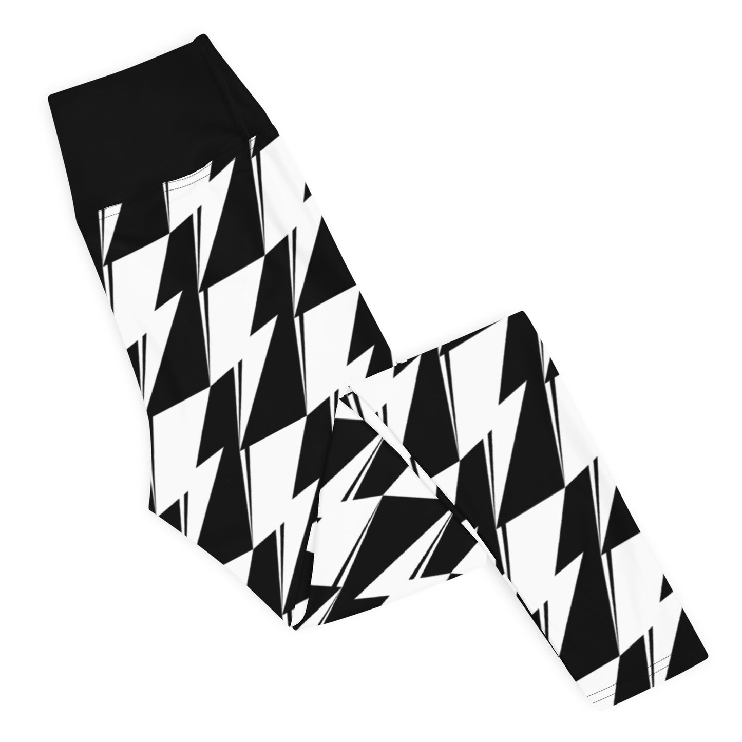 SVOLTA B/W Houndstooth Bolt Yoga Leggings, XS-XL - Adult