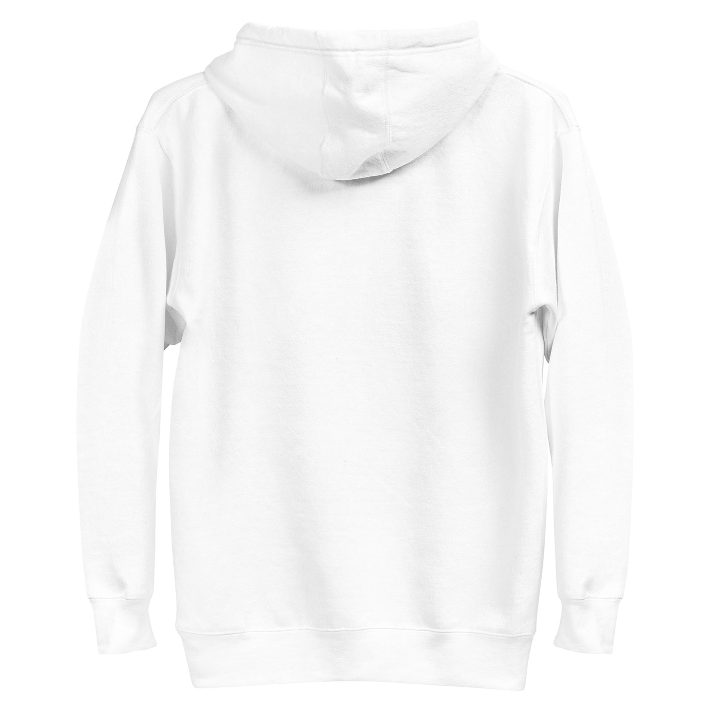 Svolta white hoodie sweatshirt for teens and adults featuring an embroidered pixel lightning bolt in red and aqua