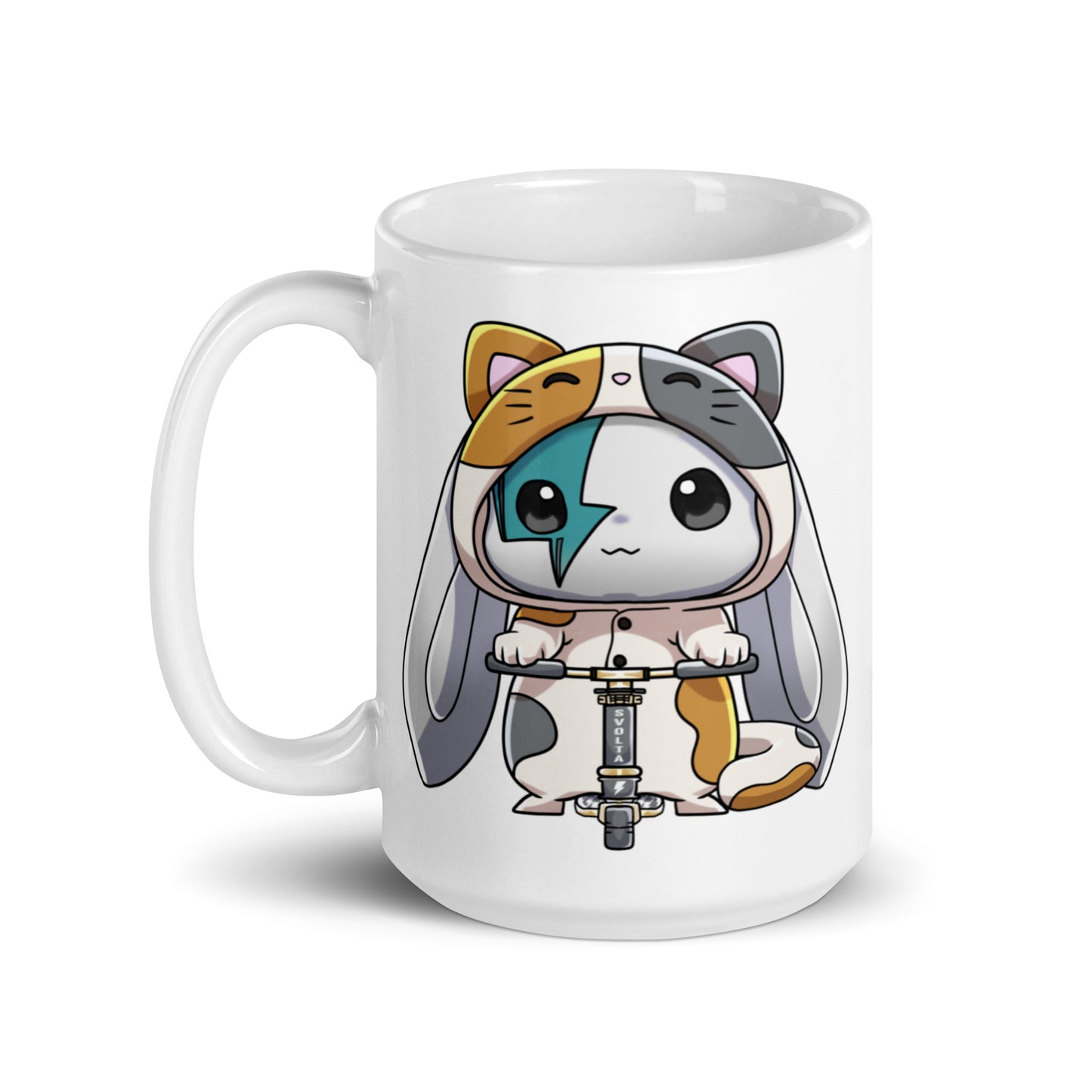 SVOLTA Kawaii Phoenix Cat Legend Scooter Mug - 15 oz
