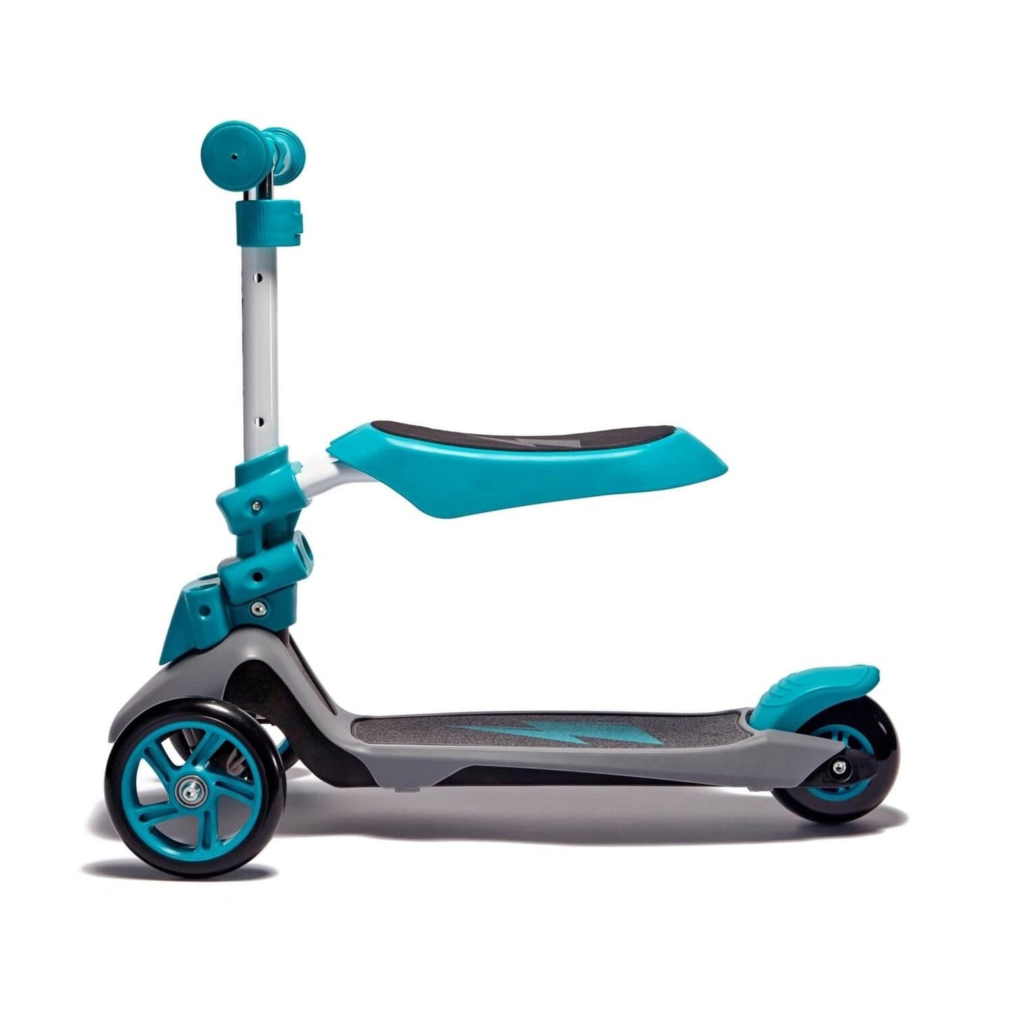 Award winning Svolta Ace 2-in-1 toddler and little kids scooter ride on in Teal Grey Gray, Sit and Stand, convertible