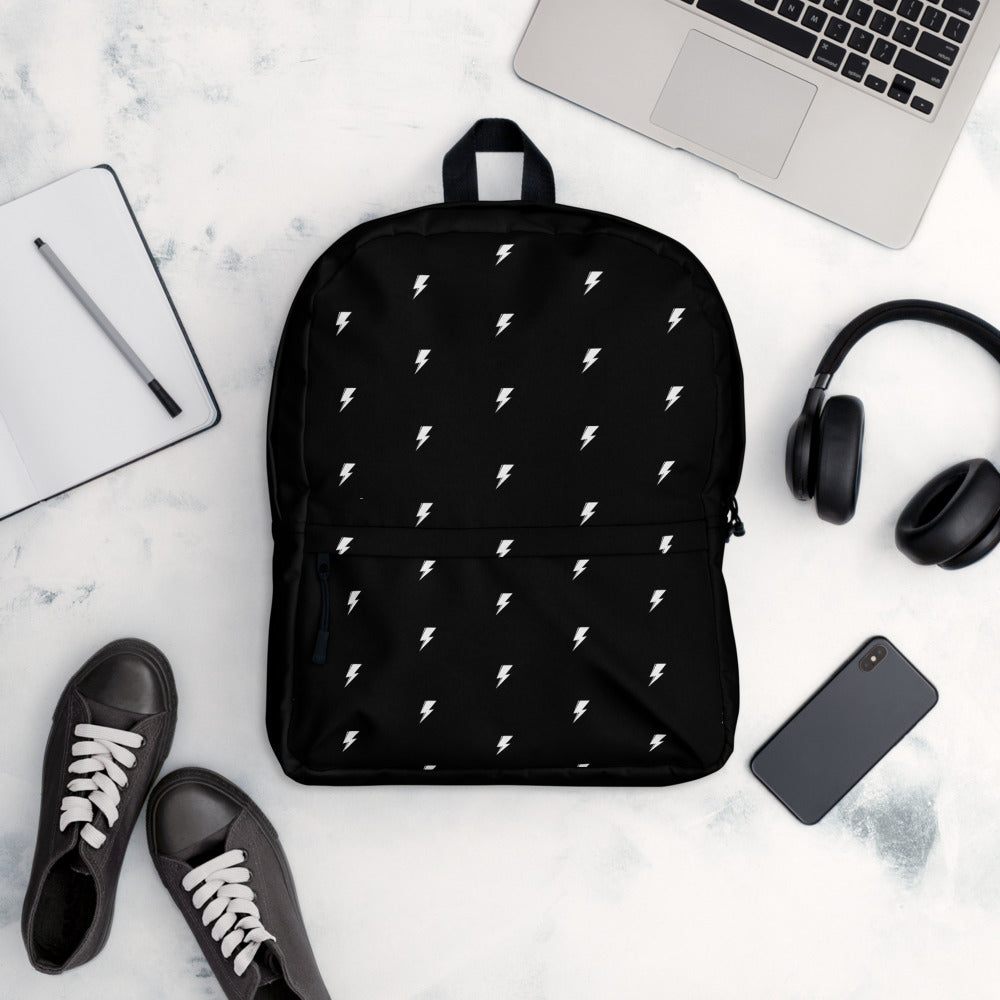 SVOLTA Tiny Bolts & Stripes Backpack - Black