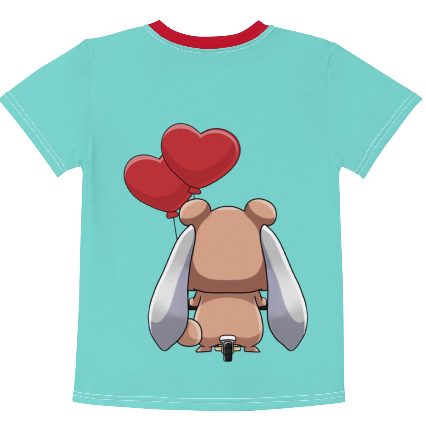 SVOLTA Kawaii Rebel Love Bear T-shirt in Aqua, 2T-7 - Little Kids