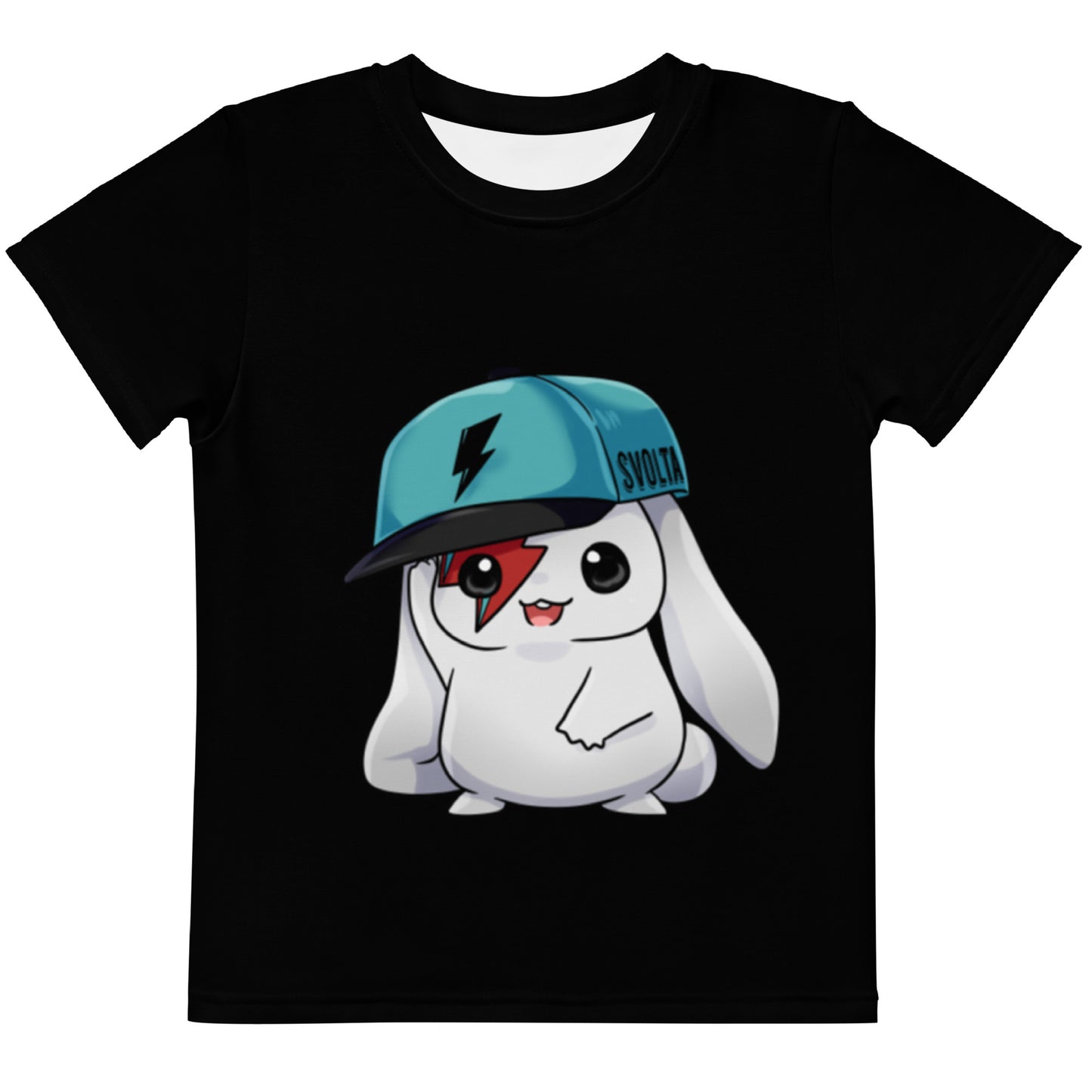 SVOLTA Kawaii Rebel Happy Chibi T-shirt in Black, 2T-7 - Little Kids