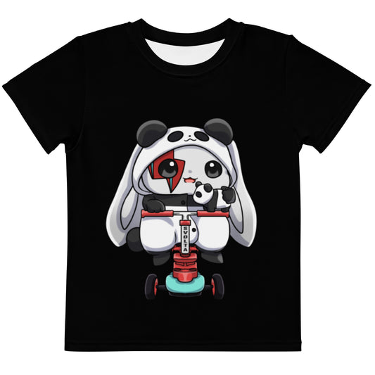 SVOLTA Kawaii Rebel Panda T-shirt in Black, 2T-7 - Little Kids