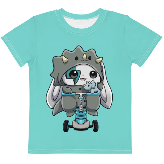 SVOLTA Kawaii Phoenix Cosplay Triceratops T-shirt in Aqua, 2T-7 - Little Kids