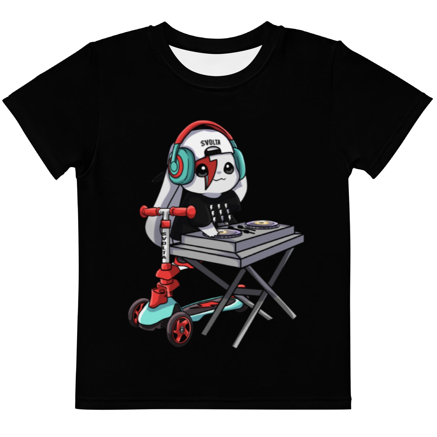 SVOLTA Kawaii Rebel DJ T-shirt in Black, 2T-7 - Little Kids