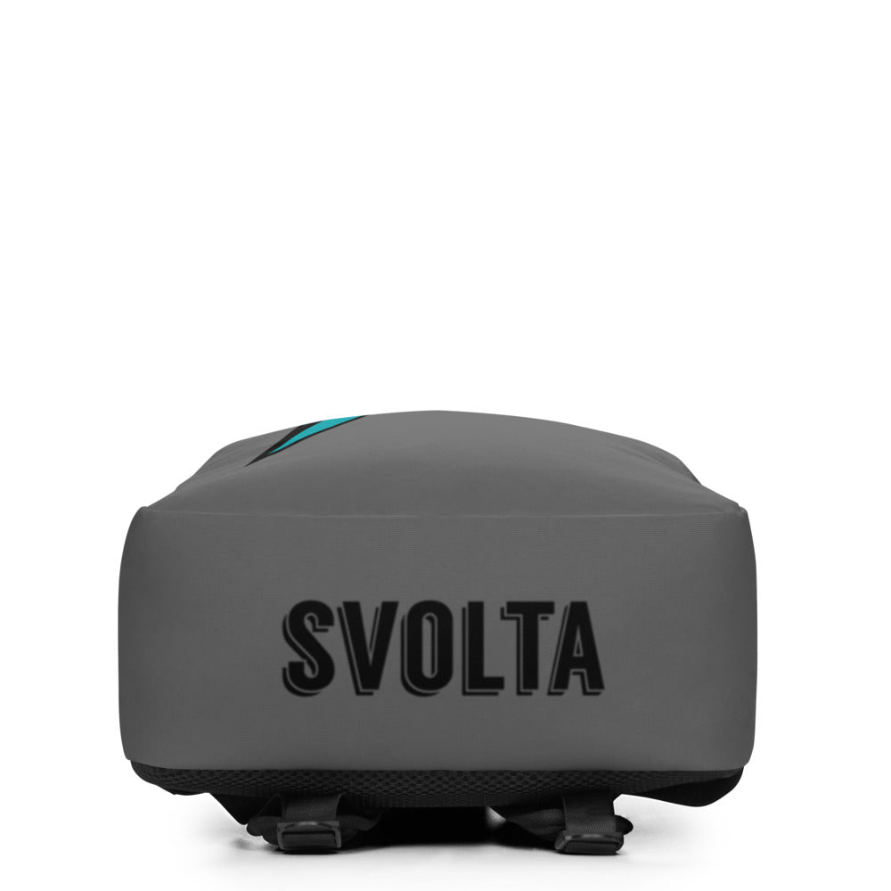 SVOLTA Lightning Bolt Minimalist Backpack in Teal and Grey