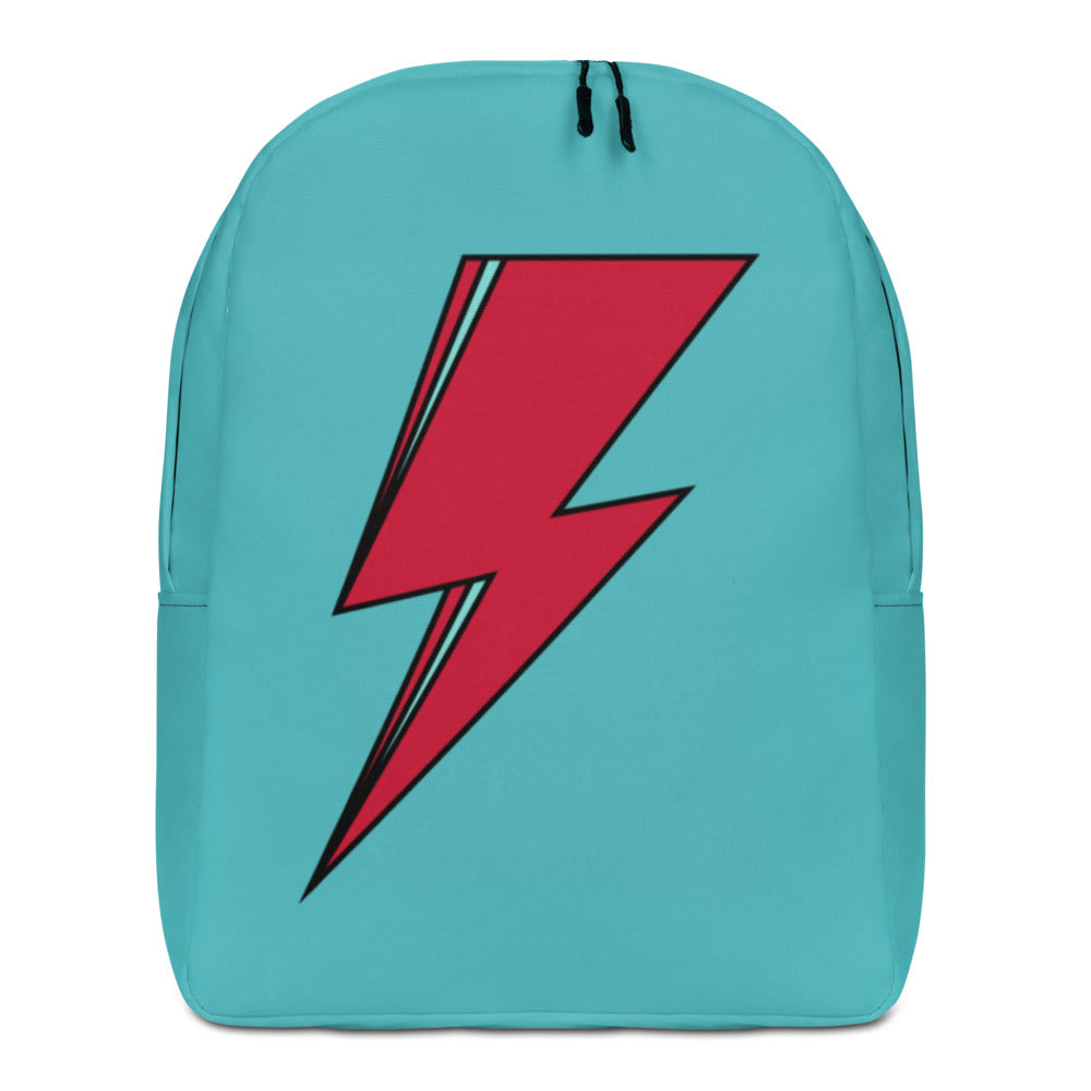 SVOLTA Lightning Bolt Minimalist Backpack in Aqua and Red