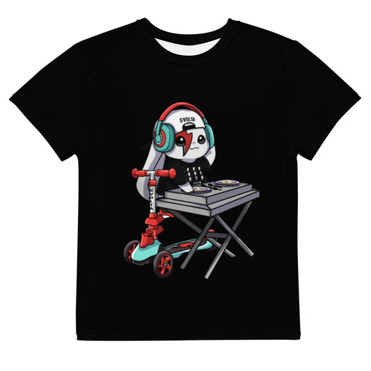 SVOLTA Kawaii Rebel DJ T-shirt in Black, 8-20 - Kids/Youth