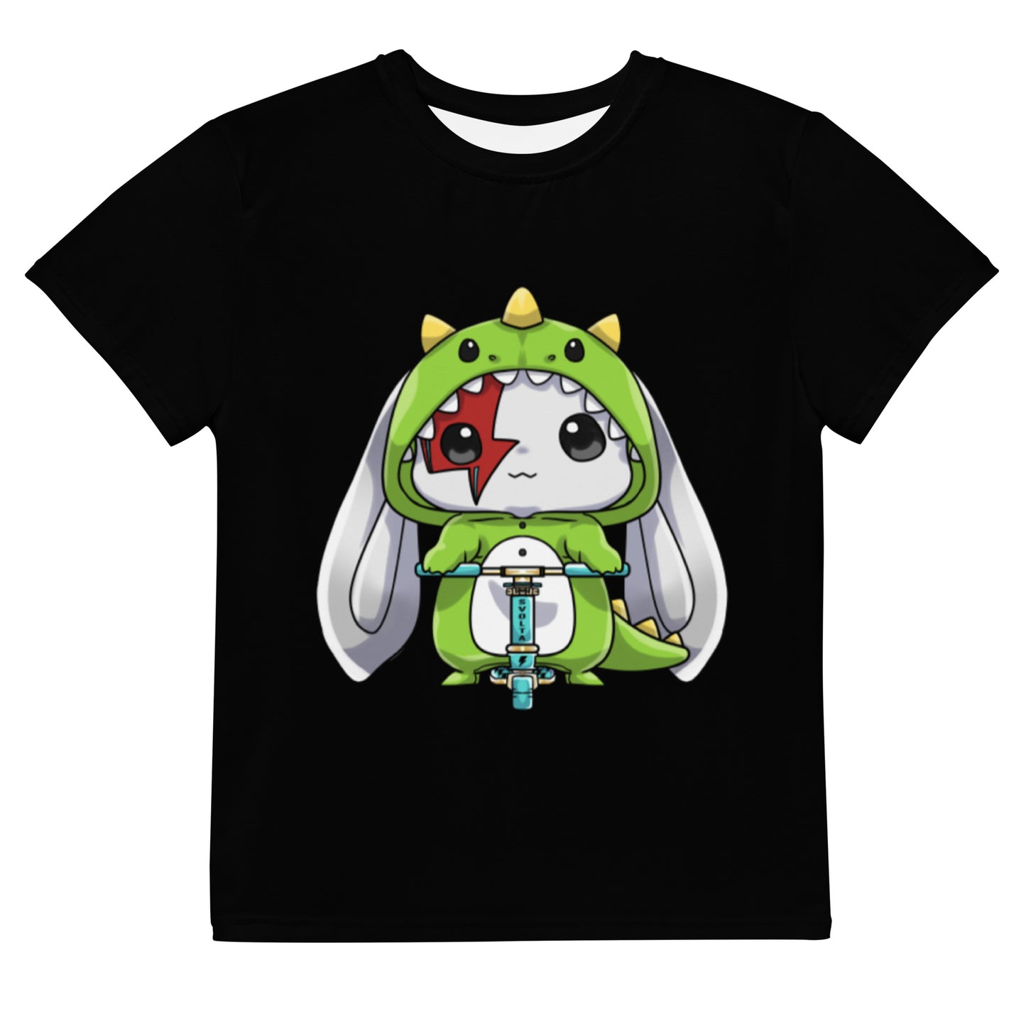 SVOLTA Kawaii Rebel Dino T-shirt in Black, 8-20 - Kids/Youth