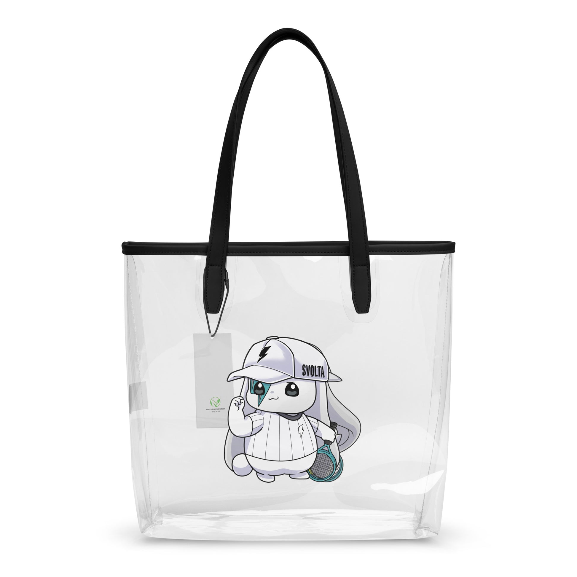 Clear Tennis Tote Bag 12x6x12 Side B