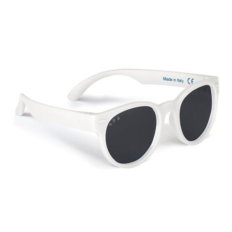 Roshambo Kids Polarized Round Sunglasses - Matte White, Junior (Ages 5+)