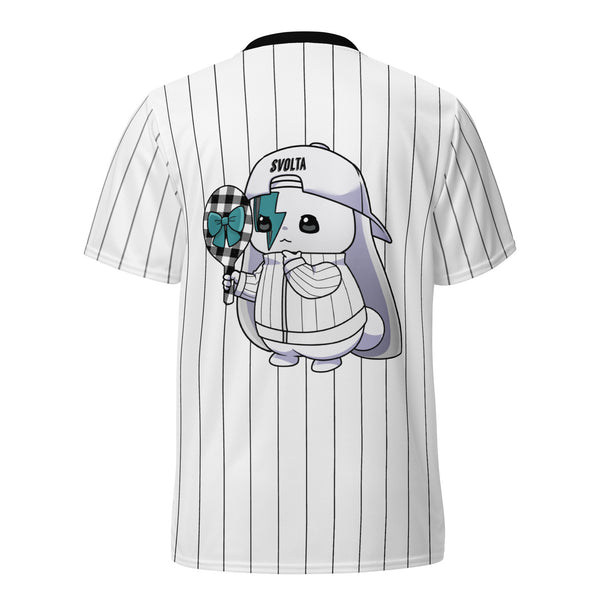 SVOLTA Tennis Gift Bunny White Pinstripe Unisex Jersey, 2XS-XL - Teen